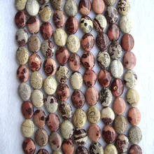 Пейзажная яшма Натуральный Камень плоской овальной формы бусины для самостоятельного изготовления ювелирных изделий браслет, ожерелье, серьги