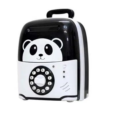 Большая копилка Panda ATM Электронная Копилка с паролем, сейф для денег, копилка для кошек, копилка hucha alcancia для детей - Цвет: Panda