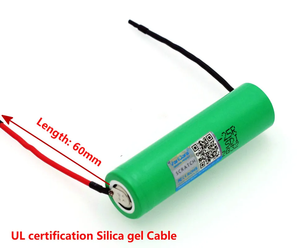 6 unids/лот VariCore Новый 18650 2500mAh аккумуляторная батарея 3 V INR18650 25R 20A разрядка +