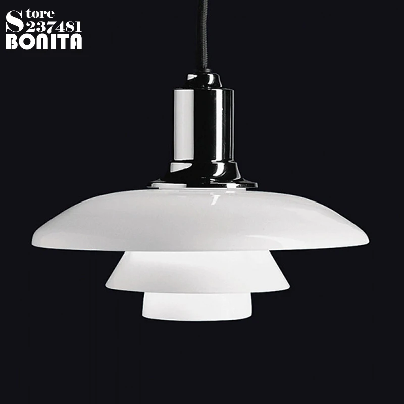 Milky pendant lighting glass Denmark design lamp pendant lighting for for restaurants bedroom
