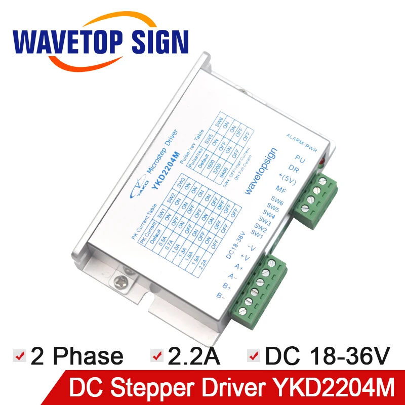 

YAKO 2Phase Stepper Motor Driver YKD2204M DC18-36V 100KHz Step Motor Driver use For CNC Router Engraving Machine