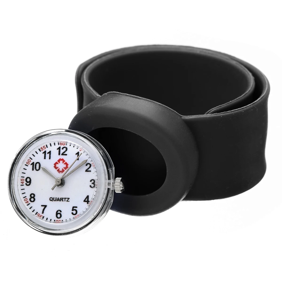 Shellhard 1pc Fashionable Hospital Nurse Slap Watch Silicone Band Quartz Girl Boy Kids Multi Color Snap On Wrist Watch Relogio