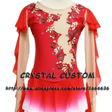 Горячая Распродажа, платья для катания на коньках для девочек, спандекс, изящное Новое Брендовое платье для соревнований по фигурному катанию, по индивидуальному заказу DR2658