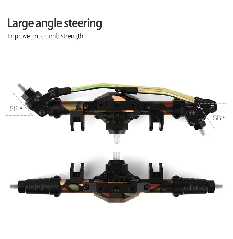 D1RC Алмазный металлический передний задний осевой мост для RC Гусеничный осевой SCX10 RC4WD D90 грузовик DCA-9091