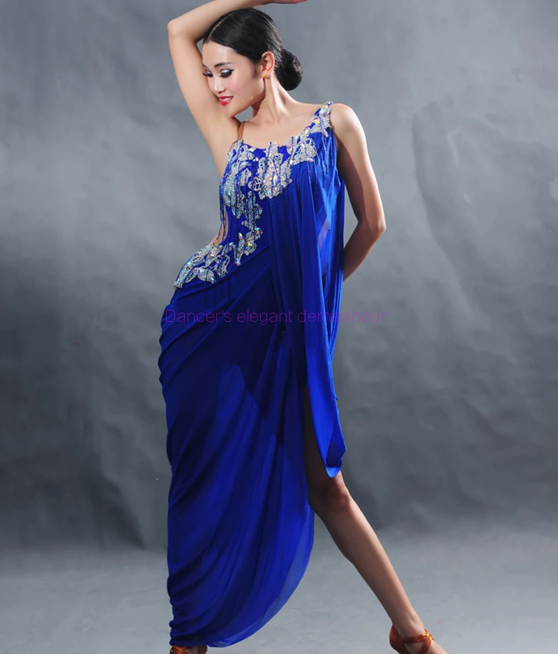 

NEW arrival spandex latin dance costumes senior Embroidery sleeveless latin dance dress for women latin dance dresses XXS-6XL