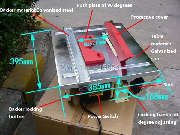 

1000W power 7 inch Mini-table Panel Saw, Jade cutting machine, Stone cutting table saw machine