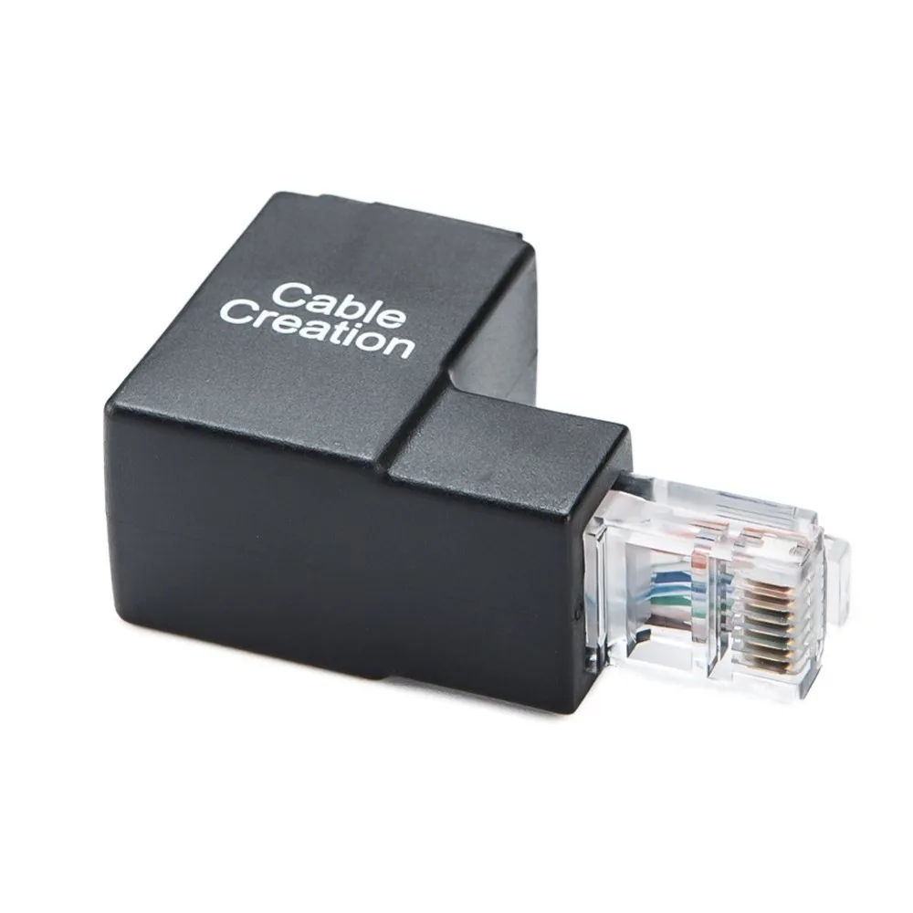 Ethernet адаптер Cat5e/Cat6 под углом 90 градусов и 270 RJ45/ 8P8C женский к Male адаптеру| |