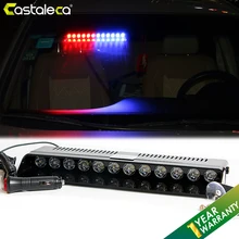 Castaleca del Parabrezza Anteriore Dell’automobile di Avvertimento Luci Stroboscopiche 12 LED Di Emergenza Segnale di Traffico Polizia Lampada Automotive Lampeggiante Lampeggiatore 12 v