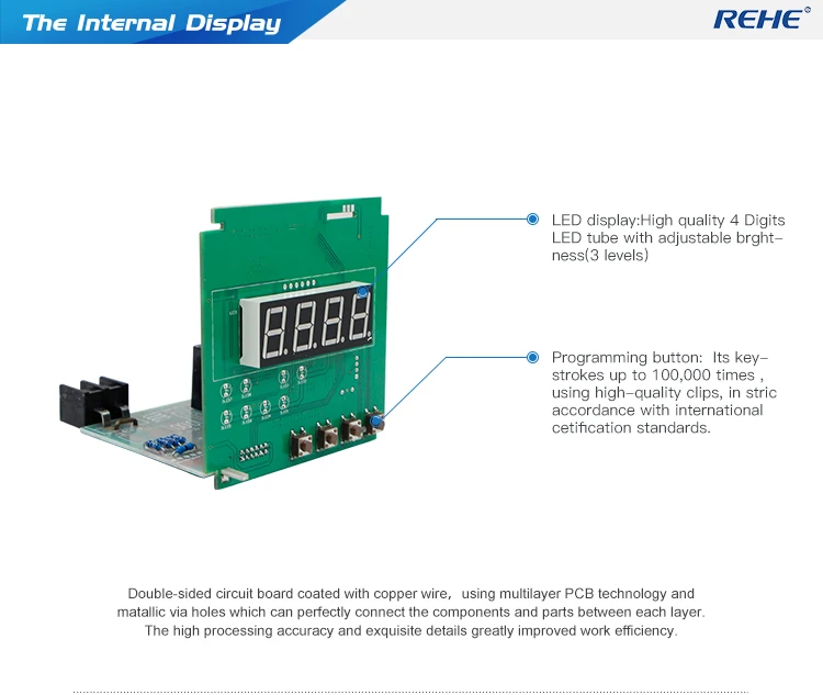 REHE DC RH-DA31 96*96 мм цифровой Интеллектуальный однофазный измеритель прямого тока