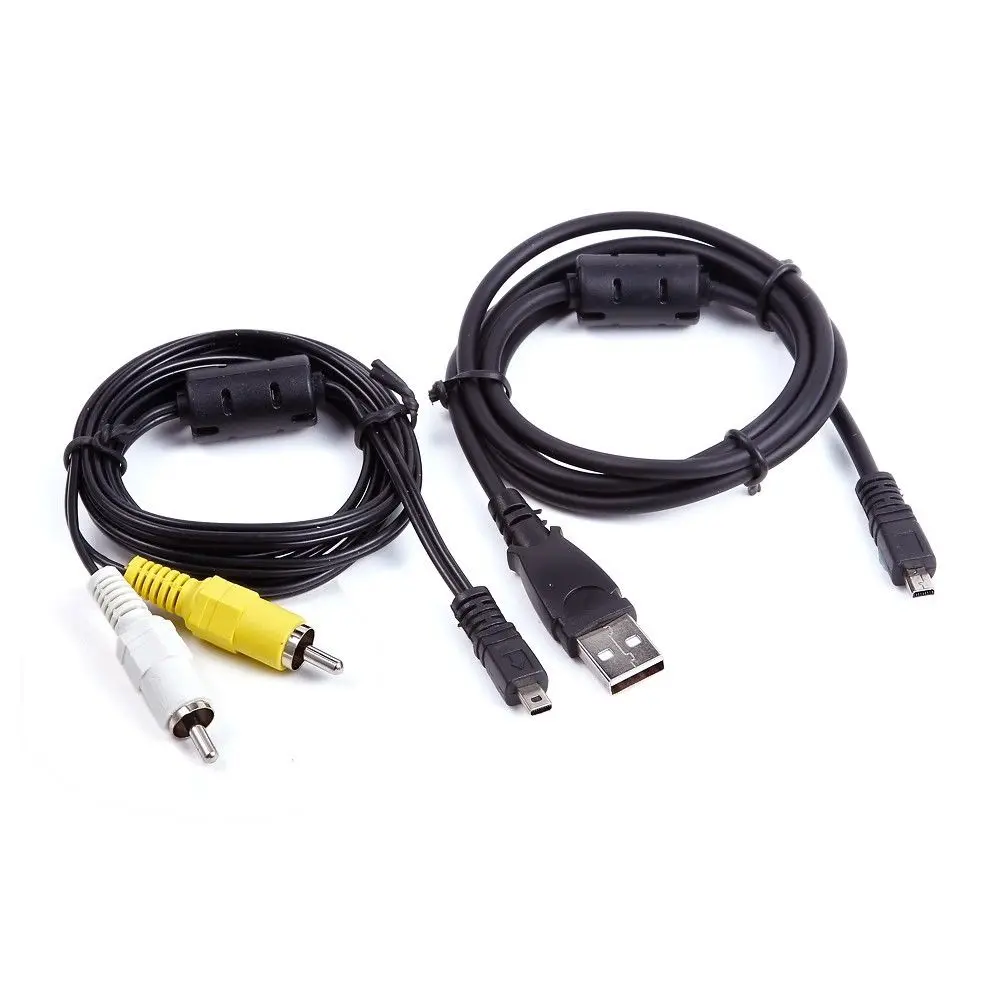 USB кабель для передачи данных + A/V TV камеры Nikon Coolpix L28 L27 S1100 pj L840|tv cable cord|nikon coolpix cordusb a