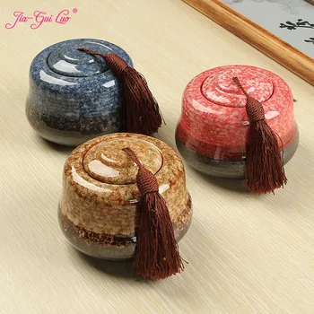 

JIA-GUI LUO Ceramic Tea Box Portable Travel Storage Box Dried Fruit Coffee Bean Storage Box Storage Tank tea storage D101