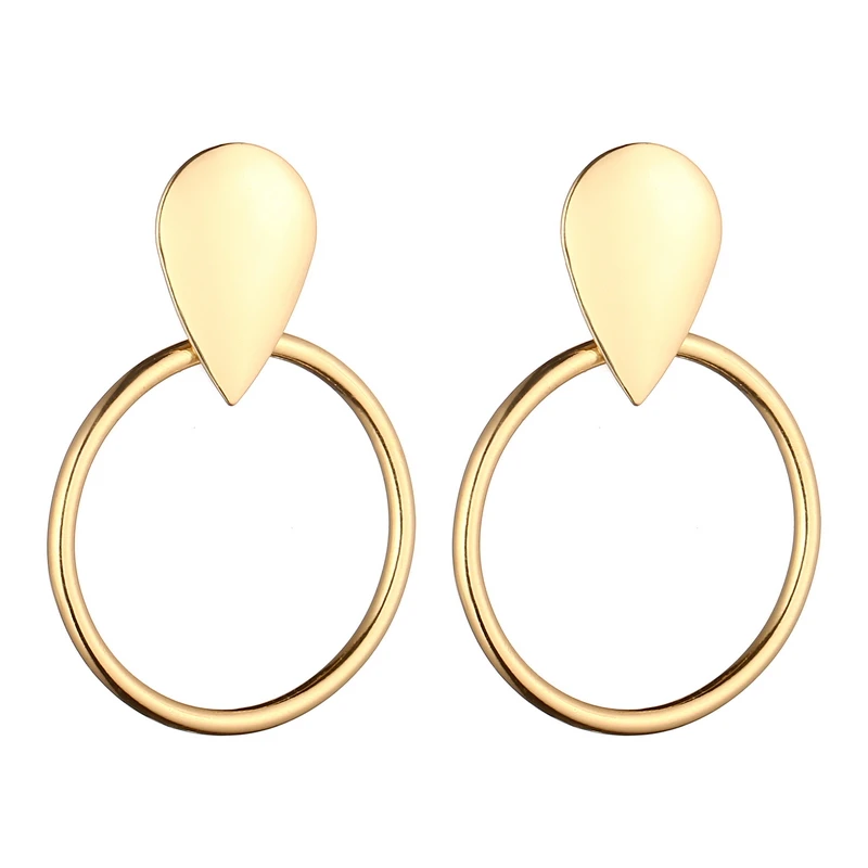 

LOVBEAFAS Metal Gold And Silver Earrings Vintage Drop Dangle Earrings For Women Cricle Statement Earrings 2019 Fashion Jewelry