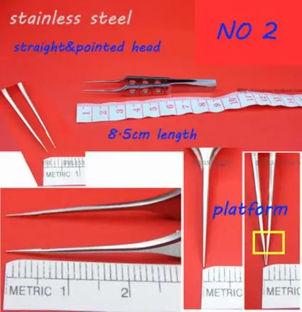 Медицинские красоты пластиковые пинцеты из нержавеющей стали титановый сплав офтальмологические пинцеты микрощипцы жир платформенный