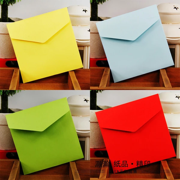 Enveloppe En Papier De Couleur 10x10 Cm, Carrée, Personnalisée, 100 Pièces  - Papier Enveloppes - AliExpress