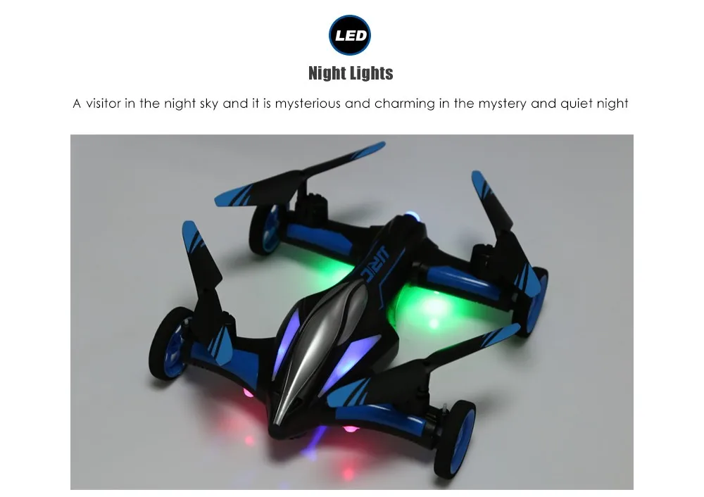 JJRC H23 2,4G 4CH 6 Axis Gyro RC Квадрокоптер с колесами Land/Sky 2 в 1 RC Дрон Мини вертолет в подарок