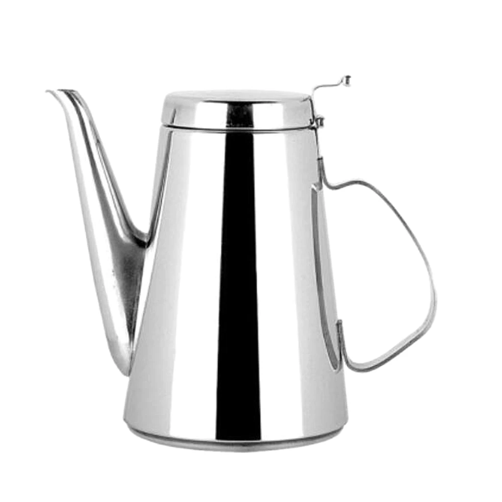 Stainless Steel Cold Water Juice Coffee Pot Teapot Jug for Kitchen Dining Teapots Water Kettle 1.2L 1.7L Silver 