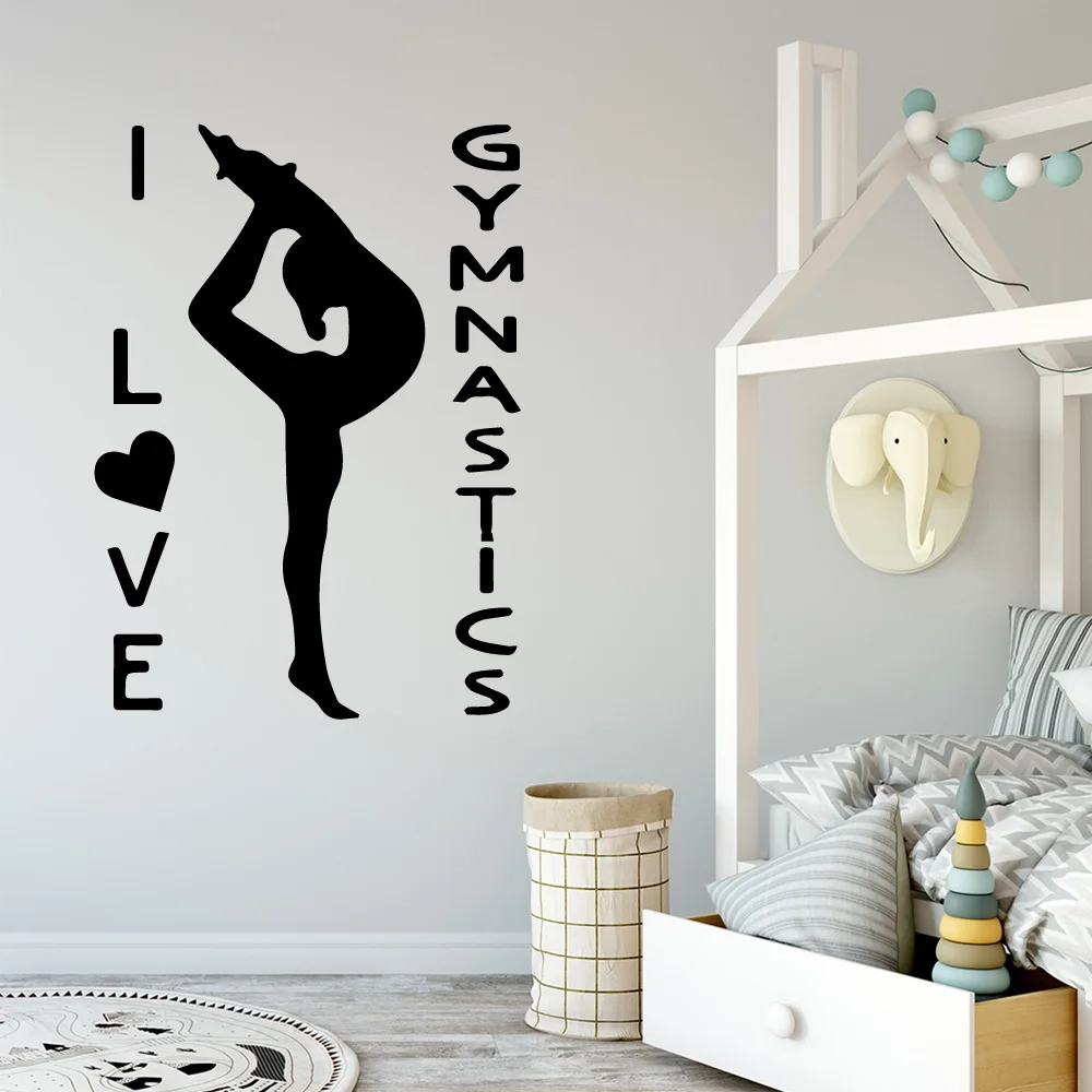 

Gymnastics Vinyl Wall Stickers Removable Wall Decor For Girl's Rooms Decoration Wall Decals Stickers Murals wallstickers