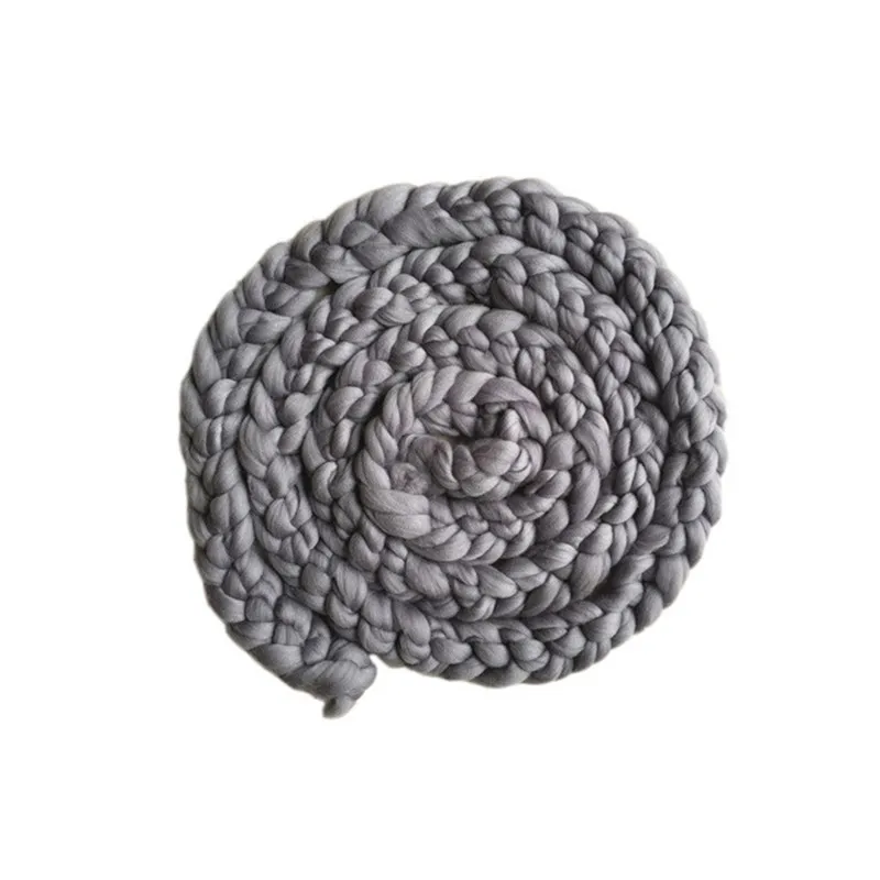 Newborn Baby Photography Props Accessories Roving Yarn Twist Blanket Newborn Photography Background Baby Photo props Carpet Mat