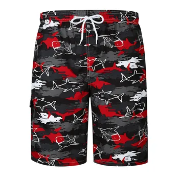

men pants Mens Casual Printed Pocket Beach Work Casual Men pants