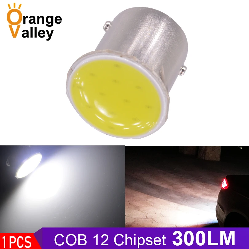 1 шт. 1156 светодиодные огни COB 12 чипов BA15S P21W автомобильные поворотные сигнальные огни задние лампы Белый Янтарный красный|Сигнальная лампа| | АлиЭкспресс