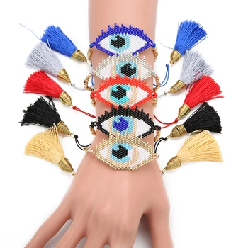 

Shinus Miyuki Bracelet Turkish Evil Eye Bracelets For Women Jewelry Summer Beads Bileklik Pulseras Mujer Insta Fashion Bijoux 19