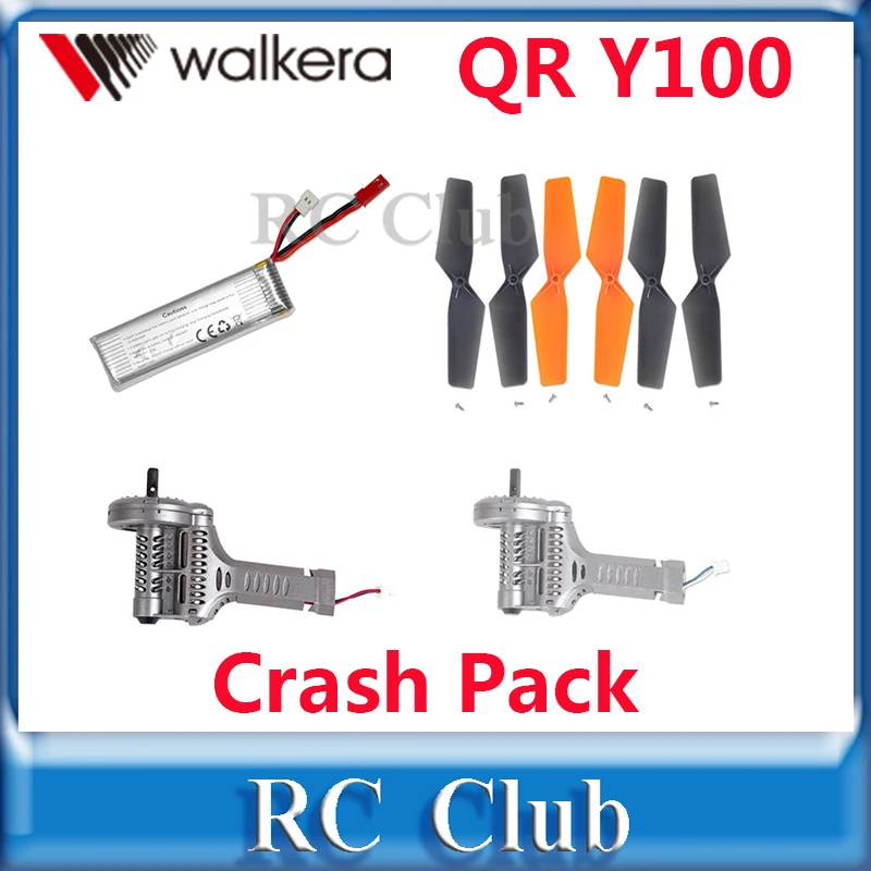 Original Walkera QR Y100 Crash Pack Battery Propellers Motor Clockwise Motor Counter Clockwise