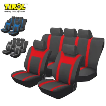 

TIROL Universal Full Car Seat Cover Set Blue Grey Red Mesh 9 pcs Seat Cover Protective Interior Accessories Free Shipping