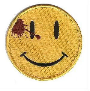 

The Watchmen Watch Man Movie Version Embroidered LOGO Iron On Patch Emo Goth Punk Rockabilly Customized patch available