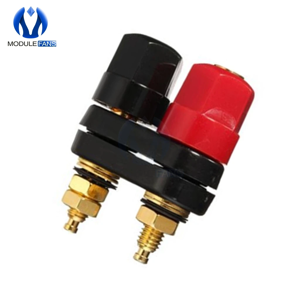 

Connecter Banana Plug Gold Plate Connector Terminal Banana Plugs Binding Post in Wire Connectors 4MM Red Black Diy Electronic
