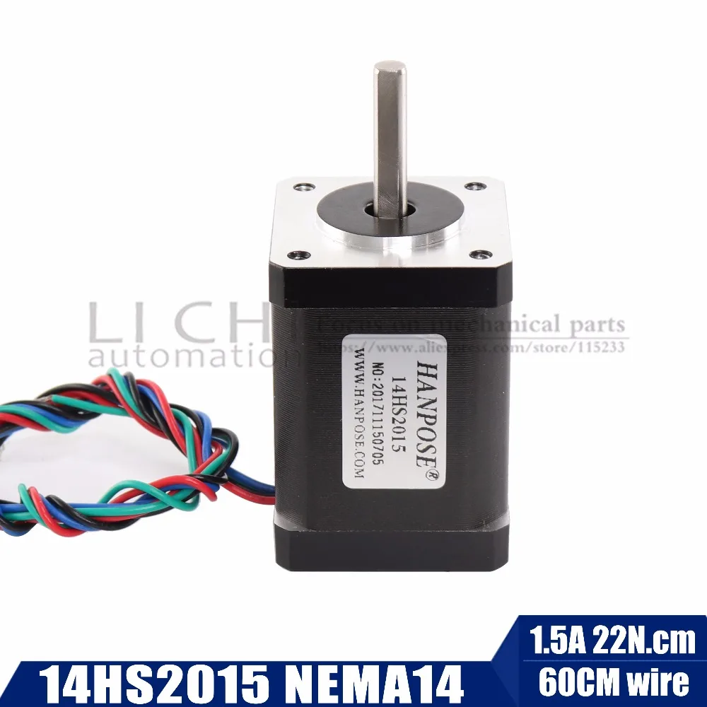 Шаговый двигатель 14HS2015 4-свинцовый Nema14 52 мм/22н. См 1.8A DIY CNC для 3D-принтера |