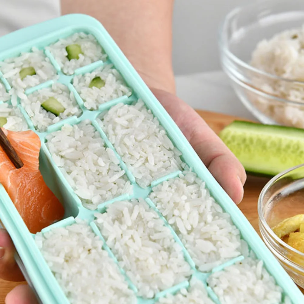 

3Pcs/Set 18 Grids Ice Cube Sushi Cake Making Mould with Lid Kitchen Accessory