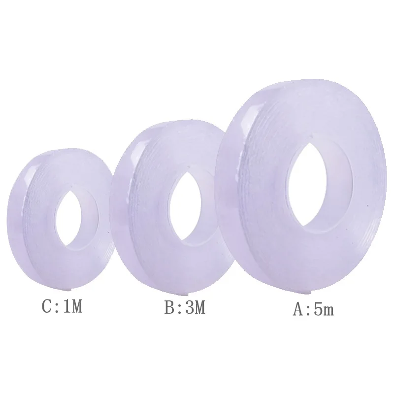 

Transparent Multifunctional Double-sided Adhesive Tape Traceless Washable Removable Masking Tapes Glue Household Wall Hangings