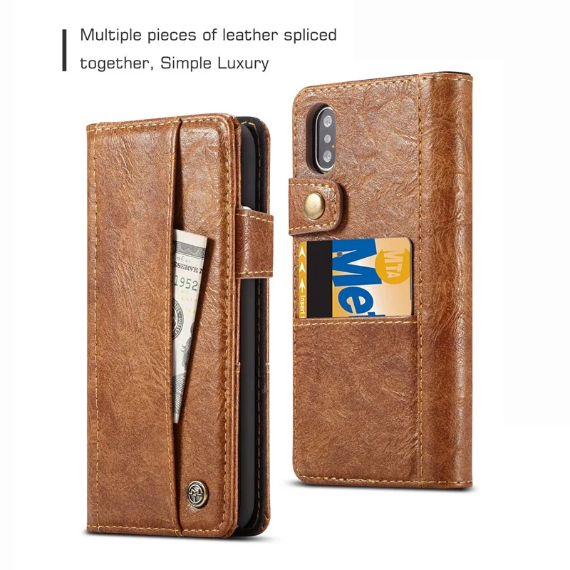 

Leather Flip Case for iPhone XR XS Max X Case Luxury Wallet Kickstand Phone Cover for iPhone 5 5S SE 7 8 6s 6 Plus Case Coque