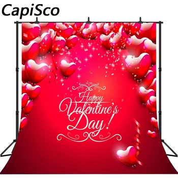 

Capisco Photo Background Valentine's Day Studio Props Heart Vinyl Wallpaper Photography Backdrops