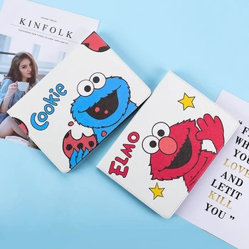 

Cartoon Elmo and Cookie Smart Case For iPad Air 1/2 New iPad 2018 Stand Ultra slim Cover For iPad 234 mini12345 Auto Wake/Sleep