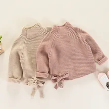 Girls sweater 2018 new autumn and winter children’s clothing fashion wild thick half high-knit sweater children’s shirt