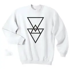 Треугольник крест печати Religion SWAG Топ crewneck толстовка унисекс пуловеры мода джемпер moletom сделать tumblr Топы Мода перемычек