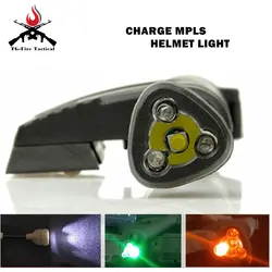 Тактический фонарь ночного развития для зарядки шлема Mpls 4 режима Тактический шлем светло-зеленый красный белый свет ИК лазерный фонарик