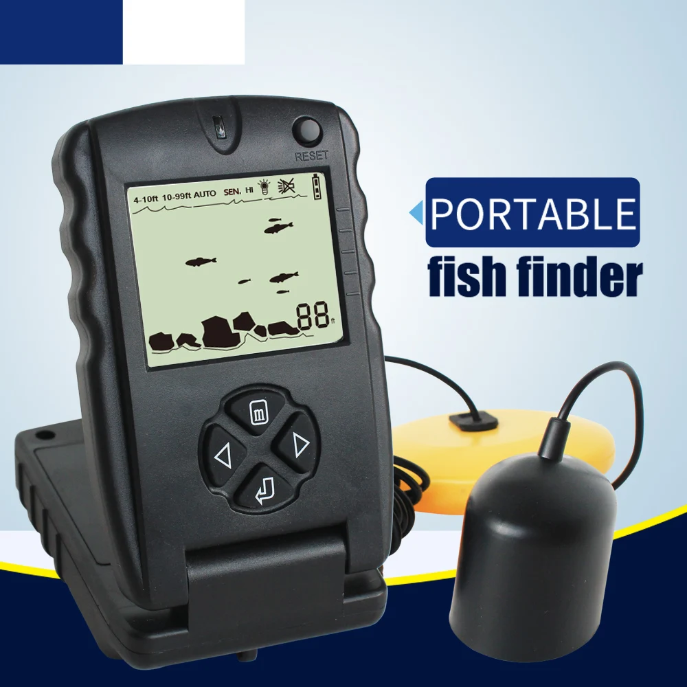 LUCKY 100FT Wired Fish Finder Echo Sounder Monitor Detector Portable