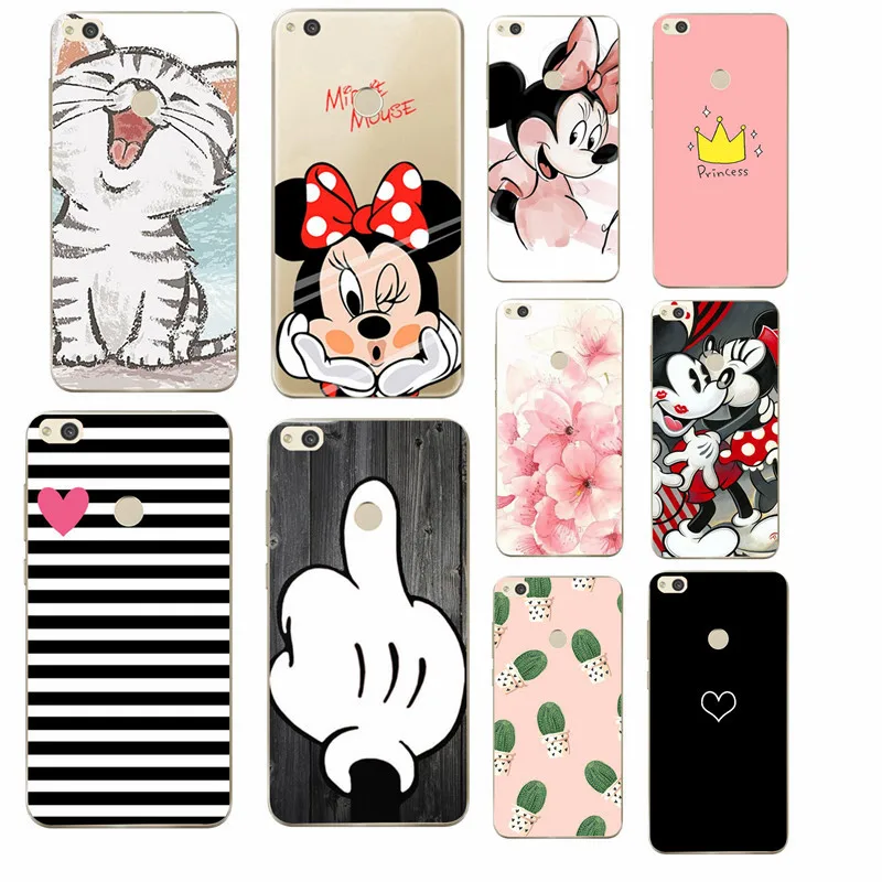 For Coque P10 Lite Soft TPU Cute Minnie Phone Case Huawei Mate 10 P20 Pro P8 P9 2017 P Smart Cover Capa Funda |