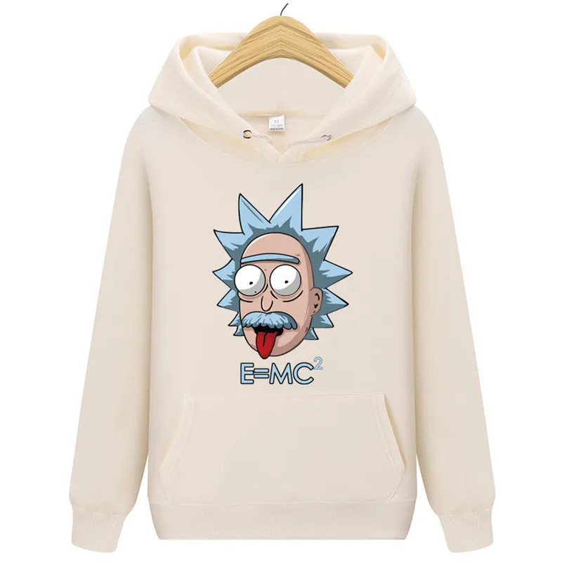  2018 New Men's Hoodies Einstein E MC2 Sheldon Rick And Morty Physics Science Casual Printend Hoodie