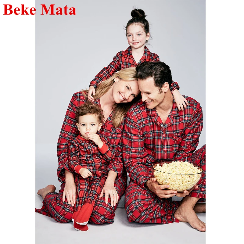 BEKE MATA Family Christmas Pajamas 2017 Fashion Family