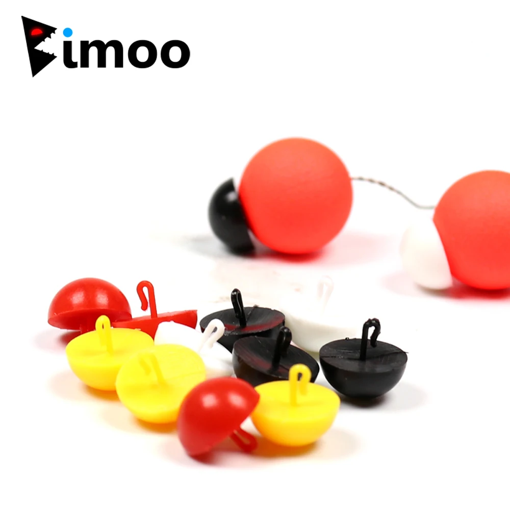 

Bimoo 12PCS/Pack Low viz Boilie Bait Hair Rig Sight Stops Carp Barbed Fishing Terminal Tackle