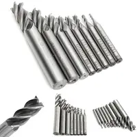 פלדה מיל עבור 8Pcs 2/3/4/5/6/8/10 / 12mm קאטר קוטר 4 חליל סוף מיל CNC קאטר HSS ישר Shank עבור סגסוגת פלדה Drill Bit כלי (2)