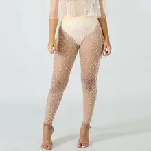 Летние женские сексуальные вышитые бисером пляжные сетчатые прозрачные бикини-накидка купальники штаны для ванной горячая распродажа