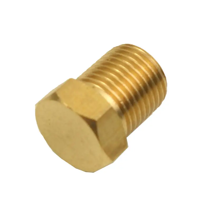 

5pcs Brass Pipe Fitting Plug Hex Head 1/4" NPT