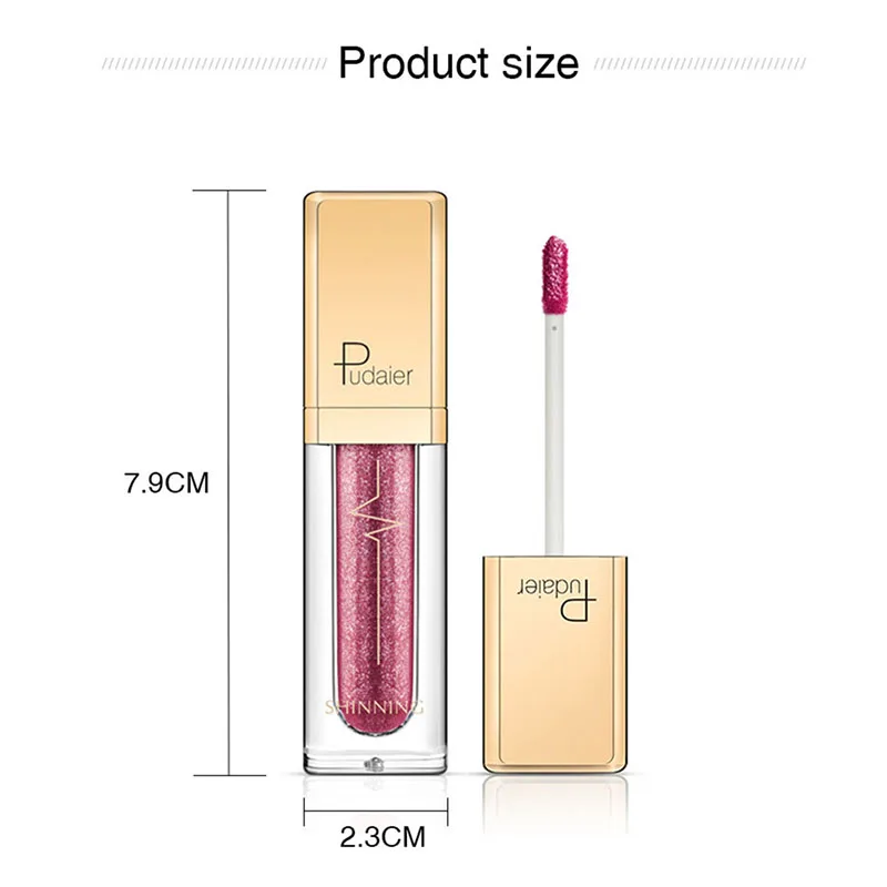 Long Lasting Shimmer Waterproof Easy to Wear Liquid White Gold Glitter Eyeshadow Beauty Women Party Pigment Eye Cosmetic Make Up