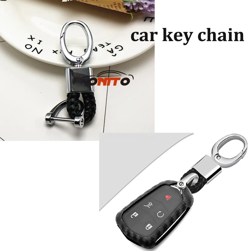 

1pcs Car Key Ring Unisex Braided Leather Rope Handmade Waven Keychain for audi volvo bmw honda toyota skoda mazda ford jeep