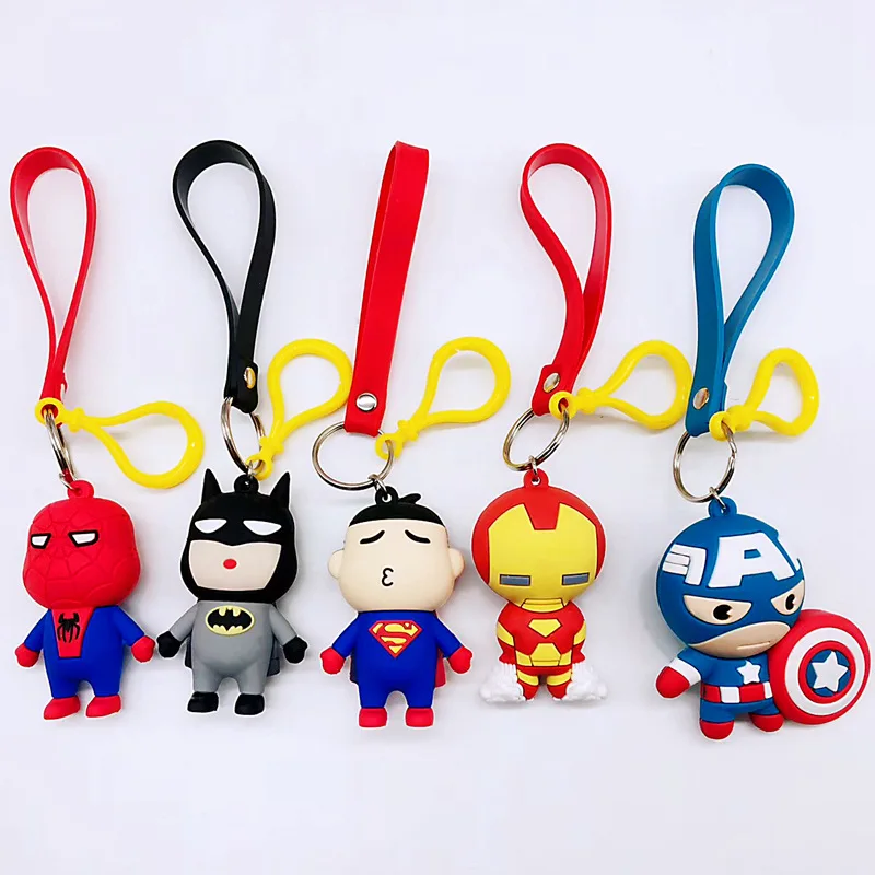 Rubber Marvel Movie Avengers Hero Keychain Keyring Key Chain Ring