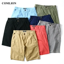COMLION Для мужчин s шорты летние хлопковые шорты-карго Для мужчин Повседневное Короткие штаны Для мужчин s повседневная одежда бермуды до середины икры Длина высокое качество C6